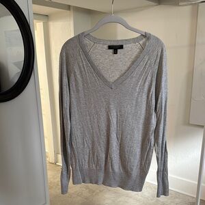 Banana Republic Gray V-Neck Sweater